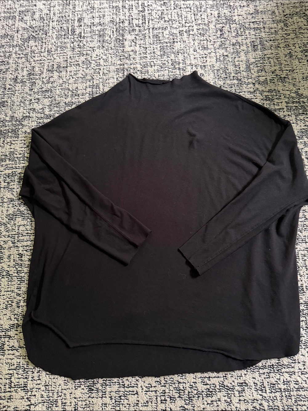 Frank and Eileen long-sleeve mock neck vintage jersey black size medium